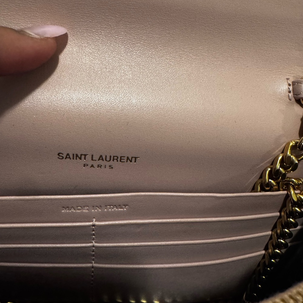Yves Saint Laurent Blush Clutch with Gold Accent - Picture 4 of 7